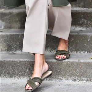 Ann Taylor Gretel Slide - olive suede